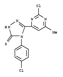 266337-73-9  3H-1,2,4-Triazole-3-thione,5-(2-chloro-6-methyl-4-pyrimidinyl)-4-(4-chlorophenyl)-2,4-dihydro-
