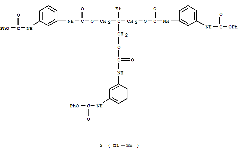 26948-92-5  Carbamic acid,N-[methyl-3-[(phenoxycarbonyl)amino]phenyl]-,C,C'-[2-ethyl-2-[[[[[methyl-3-[(phenoxycarbonyl)amino]phenyl]amino]carbonyl]oxy]methyl]-1,3-propanediyl]ester