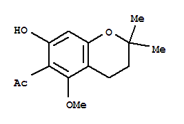 27364-68-7  Ethanone,1-(3,4-dihydro-7-hydroxy-5-methoxy-2,2-dimethyl-2H-1-benzopyran-6-yl)-
