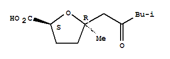 27428-91-7  2-Furancarboxylic acid,tetrahydro-5-methyl-5-(4-methyl-2-oxopentyl)-, (2S,5R)-