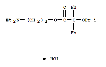 2827-09-0  Benzeneacetic acid, a-(1-methylethoxy)-a-phenyl-, 3-(diethylamino)propylester, hydrochloride (9CI)