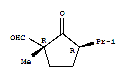 286458-59-1  Cyclopentanecarboxaldehyde,1-methyl-3-(1-methylethyl)-2-oxo-, (1R,3R)-rel-