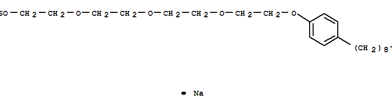 28754-11-2  Ethanol,2-[2-[2-[2-(4-nonylphenoxy)ethoxy]ethoxy]ethoxy]-, 1-(hydrogen sulfate), sodiumsalt (1:1)