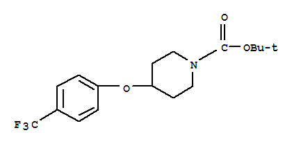 287952-08-3  1-Piperidinecarboxylicacid, 4-[4-(trifluoromethyl)phenoxy]-, 1,1-dimethylethyl ester