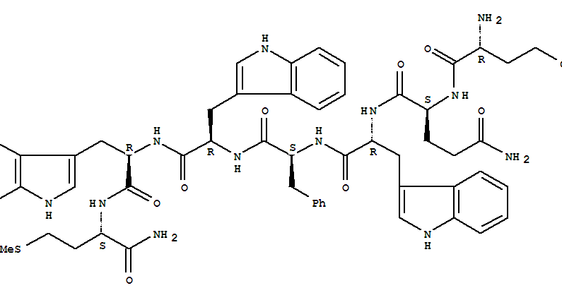 289632-61-7  L-Methioninamide, D-a-glutamyl-L-glutaminyl-D-tryptophyl-L-phenylalanyl-D-tryptophyl-D-tryptophyl-(9CI)