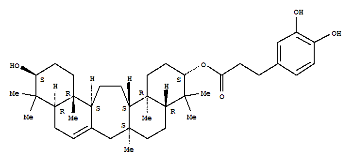 29368-34-1  Benzenepropanoic acid,3,4-dihydroxy-,(3S,4aR,6aS,9aR,11S,13aR,13bS,15aS,15bR)-2,3,4,4a,5,6,6a,7,9,9a,10,11,12,13,13a,13b,14,15,15a,15b-eicosahydro-11-hydroxy-4,4,6a,10,10,13a,15b-heptamethyl-1H-cyclohepta[1,2-a:5,4-a']dinaphthalen-3-ylester