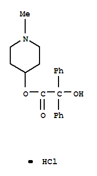 29588-43-0  Benzeneacetic acid, a-hydroxy-a-phenyl-, 1-methyl-4-piperidinylester, hydrochloride (9CI)