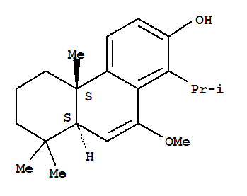 297179-14-7  2-Phenanthrenol,4b,5,6,7,8,8a-hexahydro-10-methoxy-4b,8,8-trimethyl-1-(1-methylethyl)-,(4bS,8aS)- 297179-14-7  2-Phenanthrenol,4b,5,6,7,8,8a-hexahydro-10-methoxy-4b,8,8-trimethyl-1-(1-methylethyl)-,(4bS,8aS)-