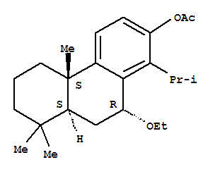 297179-21-6  2-Phenanthrenol,10-ethoxy-4b,5,6,7,8,8a,9,10-octahydro-4b,8,8-trimethyl-1-(1-methylethyl)-,2-acetate, (4bS,8aS,10R)- 297179-21-6  2-Phenanthrenol,10-ethoxy-4b,5,6,7,8,8a,9,10-octahydro-4b,8,8-trimethyl-1-(1-methylethyl)-,2-acetate, (4bS,8aS,10R)-