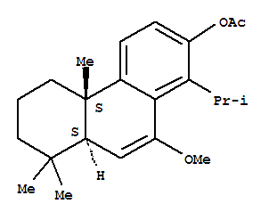 297179-23-8  2-Phenanthrenol,4b,5,6,7,8,8a-hexahydro-10-methoxy-4b,8,8-trimethyl-1-(1-methylethyl)-,2-acetate, (4bS,8aS)- 297179-23-8  2-Phenanthrenol,4b,5,6,7,8,8a-hexahydro-10-methoxy-4b,8,8-trimethyl-1-(1-methylethyl)-,2-acetate, (4bS,8aS)-