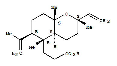 201011-87-2  2H-1-Benzopyran-5-propanoicacid, 2-ethenyloctahydro-2,5,8a-trimethyl-6-(1-methylethenyl)-,(2S,4aS,5R,6R,8aS)- 201011-87-2  2H-1-Benzopyran-5-propanoicacid, 2-ethenyloctahydro-2,5,8a-trimethyl-6-(1-methylethenyl)-,(2S,4aS,5R,6R,8aS)-