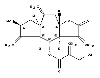208449-03-0  2-Propenoic acid,2-(hydroxymethyl)-,(3aR,4R,4aR,6S,7aR,9aS)-dodecahydro-6-hydroxy-3,5,8-tris(methylene)-2-oxoazuleno[6,5-b]furan-4-ylester