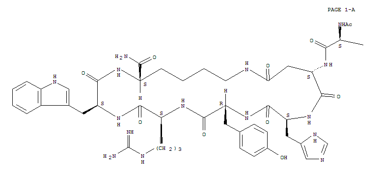 213314-49-9  L-Lysinamide,N-acetyl-L-norleucyl-L-a-aspartyl-L-histidyl-D-tyrosyl-L-arginyl-L-tryptophyl-, (2®7)-lactam (9CI)