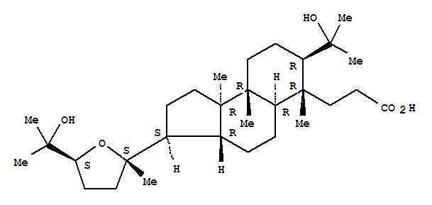220358-65-6  1H-Benz[e]indene-6-propanoicacid,dodecahydro-7-(1-hydroxy-1-methylethyl)-6,9a,9b-trimethyl-3-[(2S,5S)-tetrahydro-5-(1-hydroxy-1-methylethyl)-2-methyl-2-furanyl]-,(3S,3aR,5aR,6R,7R,9aR,9bR)-
