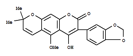22044-61-7  2H,8H-Benzo[1,2-b:5,4-b']dipyran-2-one,3-(1,3-benzodioxol-5-yl)-4-hydroxy-5-methoxy-8,8-dimethyl- (9CI)