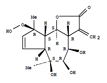 221350-40-9  Azuleno[4,5-b]furan-2(3H)-one,3a,4,5,6,6a,9,9a,9b-octahydro-9-hydroperoxy-4,5,6-trihydroxy-6,9-dimethyl-3-methylene-,(3aR,4R,5R,6S,6aR,9R,9aS,9bS)-