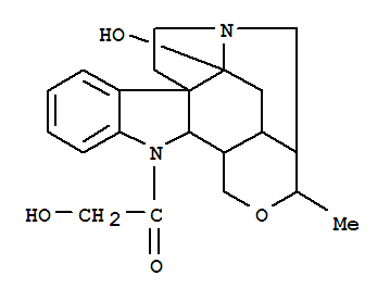 22153-10-2  Curan-3-ol,17,19-epoxy-1-(hydroxyacetyl)-, (19S)- (9CI)