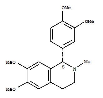 22324-82-9  Isoquinoline,1-(3,4-dimethoxyphenyl)-1,2,3,4-tetrahydro-6,7-dimethoxy-2-methyl-, (1S)-