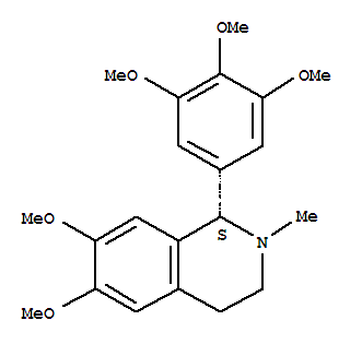22325-16-2  Isoquinoline,1,2,3,4-tetrahydro-6,7-dimethoxy-2-methyl-1-(3,4,5-trimethoxyphenyl)-, (1S)-