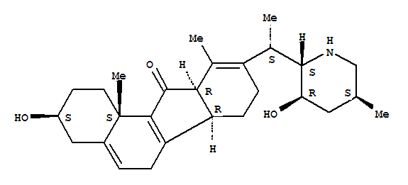 2303-30-2  11H-Benzo[a]fluoren-11-one,1,2,3,4,6,6b,7,8,10a,11b-decahydro-3-hydroxy-9-[(1S)-1-[(2S,3R,5S)-3-hydroxy-5-methyl-2-piperidinyl]ethyl]-10,11b-dimethyl-,(3S,6bR,10aR,11bS)-