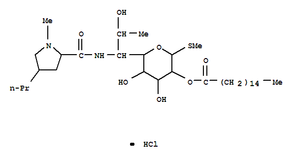 23295-14-9  D-erythro-a-D-galacto-Octopyranoside, methyl6,8-dideoxy-6-[[(1-methyl-4-propyl-2-pyrrolidinyl)carbonyl]amino]-1-thio-,2-hexadecanoate, monohydrochloride, (2S-trans)- (9CI)