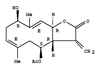 25739-42-8  Cyclodeca[b]furan-2(3H)-one,4-(acetyloxy)-3a,4,5,8,9,11a-hexahydro-9-hydroxy-6,10-dimethyl-3-methylene-,(3aR,4S,6E,9R,10E,11aR)-