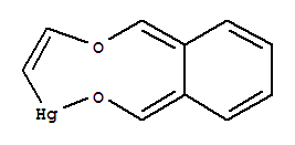 266-11-5  Mercury,[[6-[[(ethenyl-kC2)oxy]methylene]-2,4-cyclohexadien-1-ylidene]methanolato(2-)-kO]- (9CI)