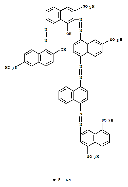 2679-49-4  1,5-Naphthalenedisulfonicacid,3-[2-[4-[2-[4-[2-[1-hydroxy-7-[2-(2-hydroxy-6-sulfo-1-naphthalenyl)diazenyl]-3-sulfo-2-naphthalenyl]diazenyl]-6-sulfo-1-naphthalenyl]diazenyl]-1-naphthalenyl]diazenyl]-,sodium salt (1:5)