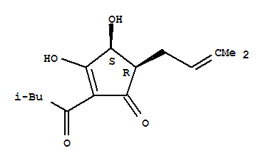 26892-78-4  2-Cyclopenten-1-one,3,4-dihydroxy-5-(3-methyl-2-buten-1-yl)-2-(3-methyl-1-oxobutyl)-, (4S,5R)-