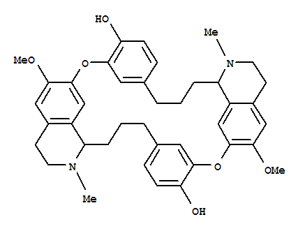 27213-29-2  1H,13H-4,6:19,21-Dietheno-8,12:23,27-dimetheno[1,14]dioxacyclohexacosino[5,4-b:18,17-b']dipyridine-9,24-diol,2,3,14,15,15a,16,17,18,28,29,30,30a-dodecahydro-32,35-dimethoxy-1,16-dimethyl-,(15aR,30aR)- (9CI)