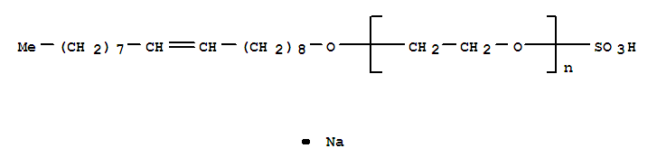 27233-34-7  Poly(oxy-1,2-ethanediyl),a-sulfo-w-[(9Z)-9-octadecen-1-yloxy]-,sodium salt (1:1)
