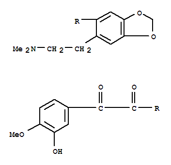 27263-58-7  1,2-Ethanedione,1-[6-[2-(dimethylamino)ethyl]-1,3-benzodioxol-5-yl]-2-(3-hydroxy-4-methoxyphenyl)-