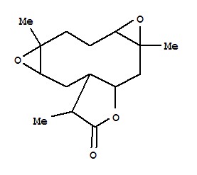 27542-21-8  Bisoxireno[4,5:8,9]cyclodeca[1,2-b]furan-4(1aH)-one,decahydro-1a,5,7a-trimethyl-, (1aR,2aS,5R,5aR,6aR,7aR,9aR)- (9CI)