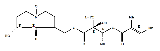 28513-29-3  2-Butenoic acid,2-methyl-,(1R,2S)-2-hydroxy-1,3-dimethyl-2-[[[(1R,7aR)-2,3,5,7a-tetrahydro-1-hydroxy-4-oxido-1H-pyrrolizin-7-yl]methoxy]carbonyl]butylester, (2E)-