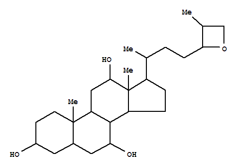 28979-27-3  Cholestane-3,7,12-triol,24,26-epoxy-, (3a,5b,7a,12a)- (9CI)