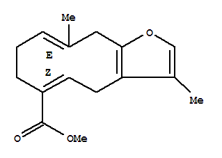 29292-34-0  Cyclodeca[b]furan-6-carboxylicacid, 4,7,8,11-tetrahydro-3,10-dimethyl-, methyl ester, (5Z,9E)-