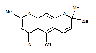 29507-75-3  2H,6H-Benzo[1,2-b:5,4-b']dipyran-6-one,5-hydroxy-2,2,8-trimethyl-