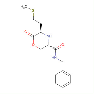 393796-63-9  3-Morpholinecarboxamide,5-[2-(methylthio)ethyl]-6-oxo-N-(phenylmethyl)-, (3S,5R)-