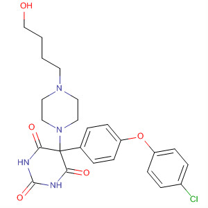 393796-76-4  2,4,6(1H,3H,5H)-Pyrimidinetrione,5-[4-(4-chlorophenoxy)phenyl]-5-[4-(4-hydroxybutyl)-1-piperazinyl]-