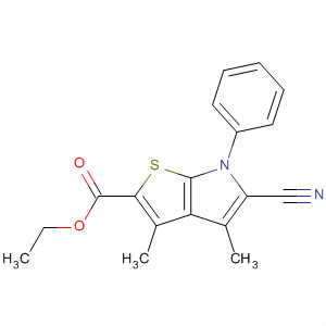 393802-91-0  6H-Thieno[2,3-b]pyrrole-2-carboxylic acid,5-cyano-3,4-dimethyl-6-phenyl-, ethyl ester