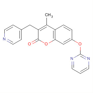 393811-51-3  2H-1-Benzopyran-2-one,4-methyl-3-(4-pyridinylmethyl)-7-(2-pyrimidinyloxy)-