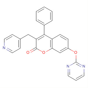 393812-09-4  2H-1-Benzopyran-2-one,4-phenyl-3-(4-pyridinylmethyl)-7-(2-pyrimidinyloxy)-