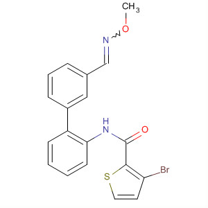 393821-43-7  2-Thiophenecarboxamide,3-bromo-N-[3'-[(methoxyimino)methyl][1,1'-biphenyl]-2-yl]-