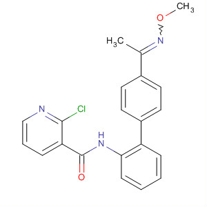 393821-78-8  3-Pyridinecarboxamide,2-chloro-N-[4'-[1-(methoxyimino)ethyl][1,1'-biphenyl]-2-yl]-