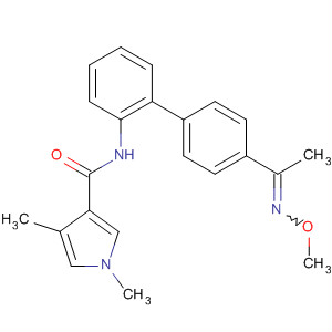 393821-85-7  1H-Pyrrole-3-carboxamide,N-[4'-[1-(methoxyimino)ethyl][1,1'-biphenyl]-2-yl]-1,4-dimethyl-