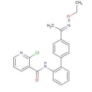 393821-92-6  3-Pyridinecarboxamide,2-chloro-N-[4'-[1-(ethoxyimino)ethyl][1,1'-biphenyl]-2-yl]-