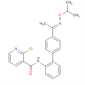 393822-27-0  3-Pyridinecarboxamide,2-chloro-N-[4'-[1-[(1-methylethoxy)imino]ethyl][1,1'-biphenyl]-2-yl]-