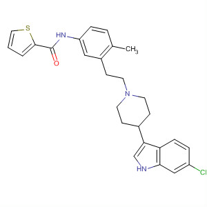 393836-68-5  2-Thiophenecarboxamide,N-[3-[2-[4-(6-chloro-1H-indol-3-yl)-1-piperidinyl]ethyl]-4-methylphenyl]-