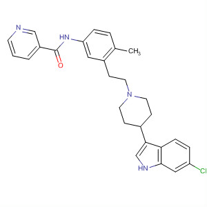 393836-71-0  3-Pyridinecarboxamide,N-[3-[2-[4-(6-chloro-1H-indol-3-yl)-1-piperidinyl]ethyl]-4-methylphenyl]-
