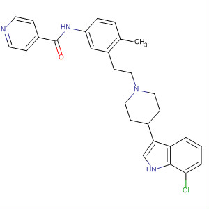 393836-92-5  4-Pyridinecarboxamide,N-[3-[2-[4-(7-chloro-1H-indol-3-yl)-1-piperidinyl]ethyl]-4-methylphenyl]-
